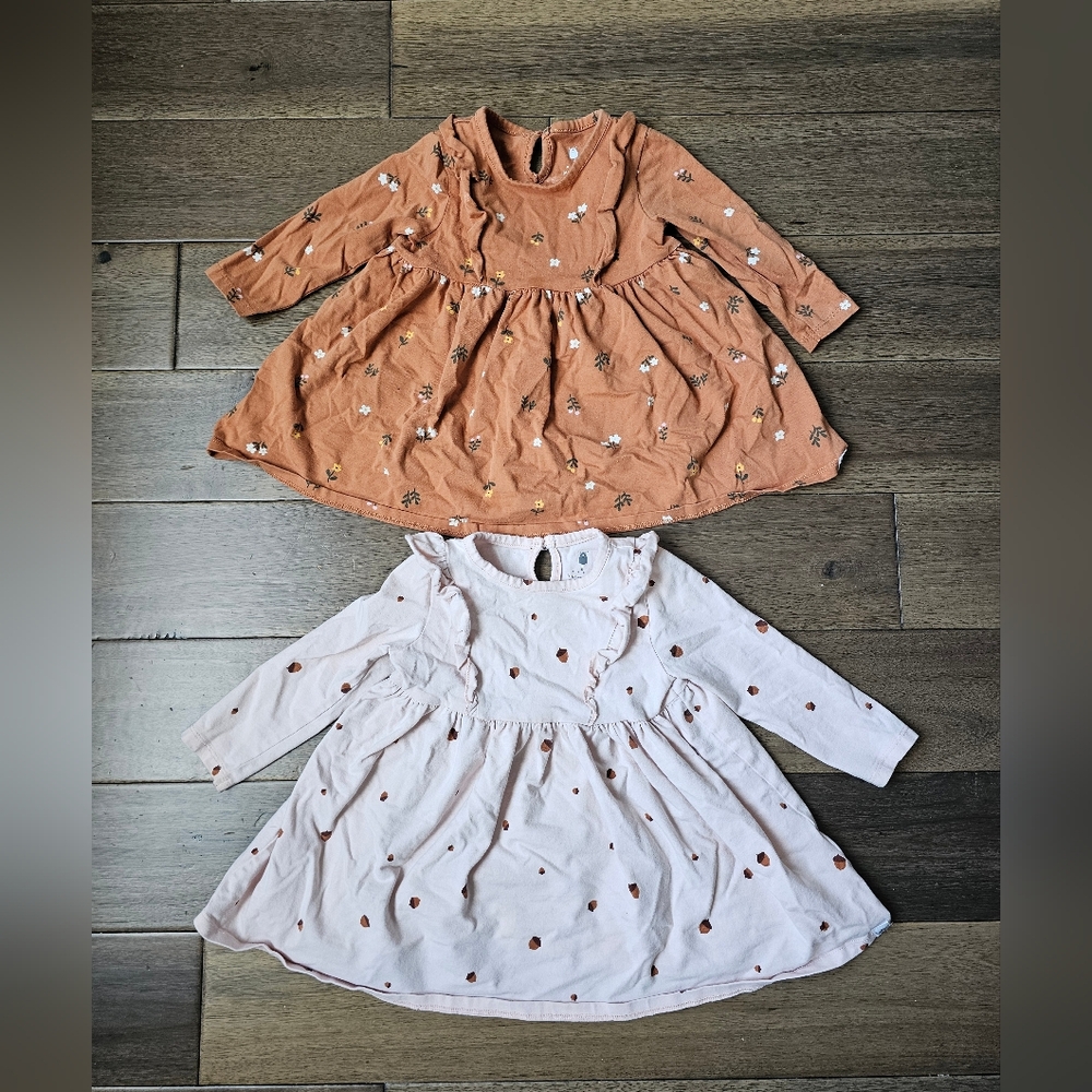 Rise Little Earthling 9β12M Bundle 2 Long Sleeve Dresses